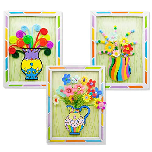 Arts and Crafts for Kids Diamond Painting for Kids with Wooden Frame Children Boys and Girls Gift Girls & Boys panda Easy Craft Kits Art Set Diamond Painting Kit with Frame for Beginners 